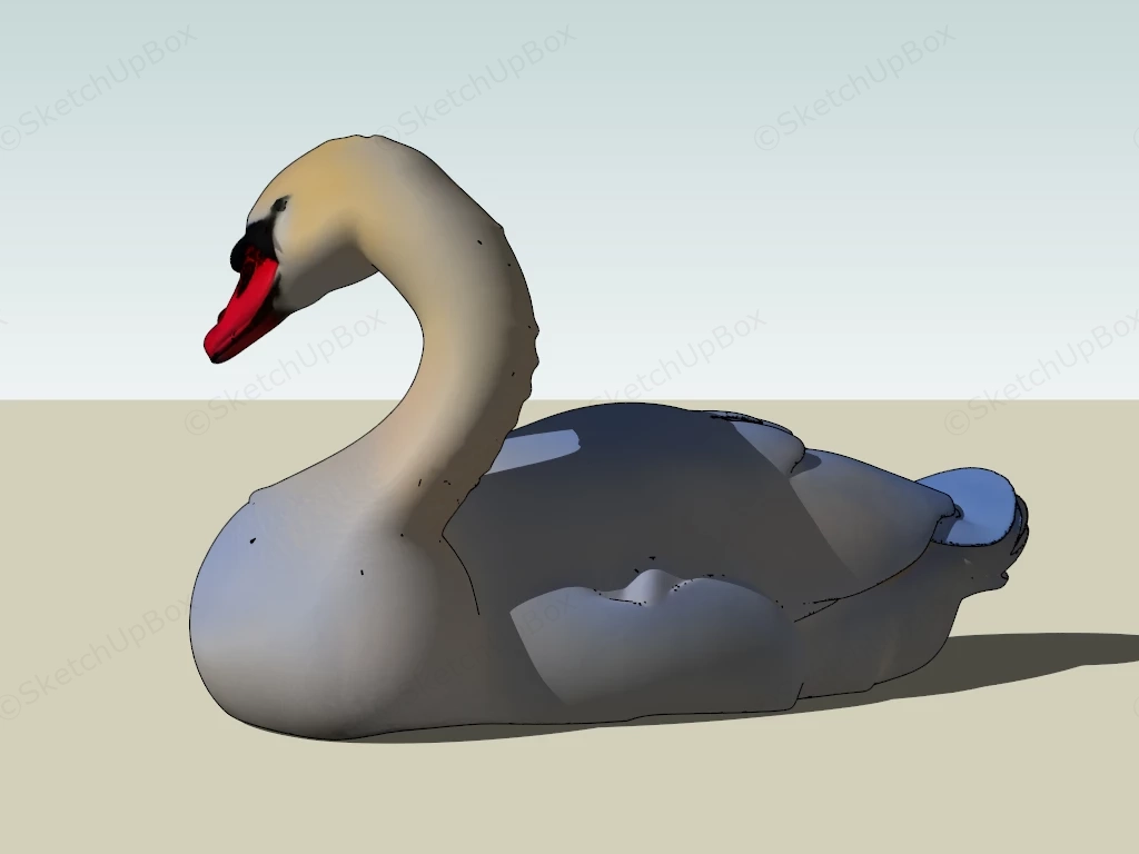 White Swan sketchup model preview - SketchupBox