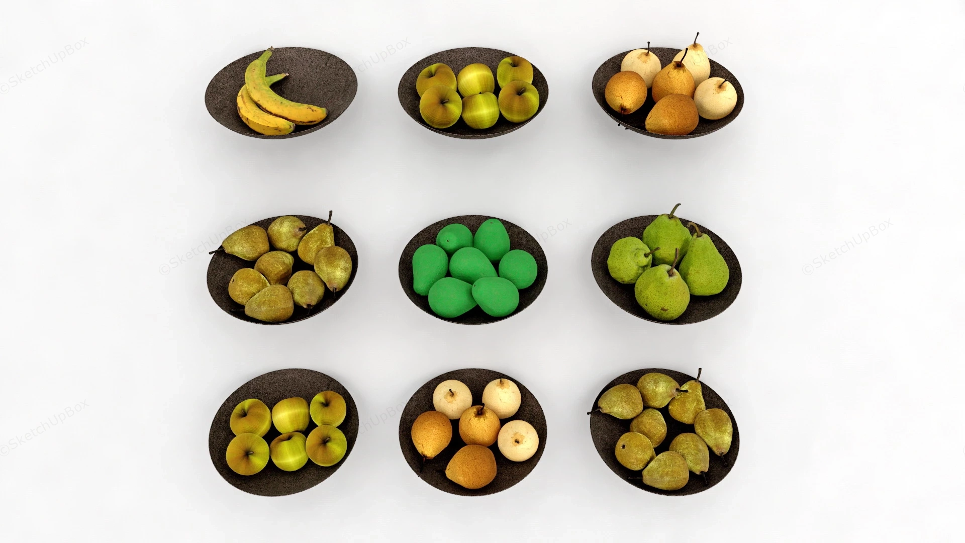 Fruits In Plate sketchup model preview - SketchupBox