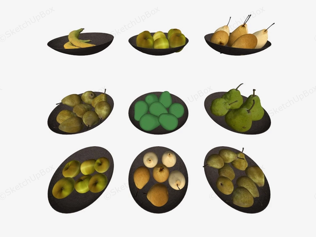 Fruits In Plate sketchup model preview - SketchupBox