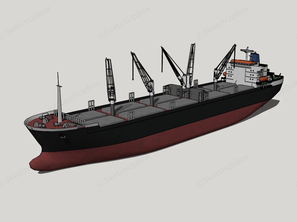 Small Bulk Carrier sketchup model preview - SketchupBox