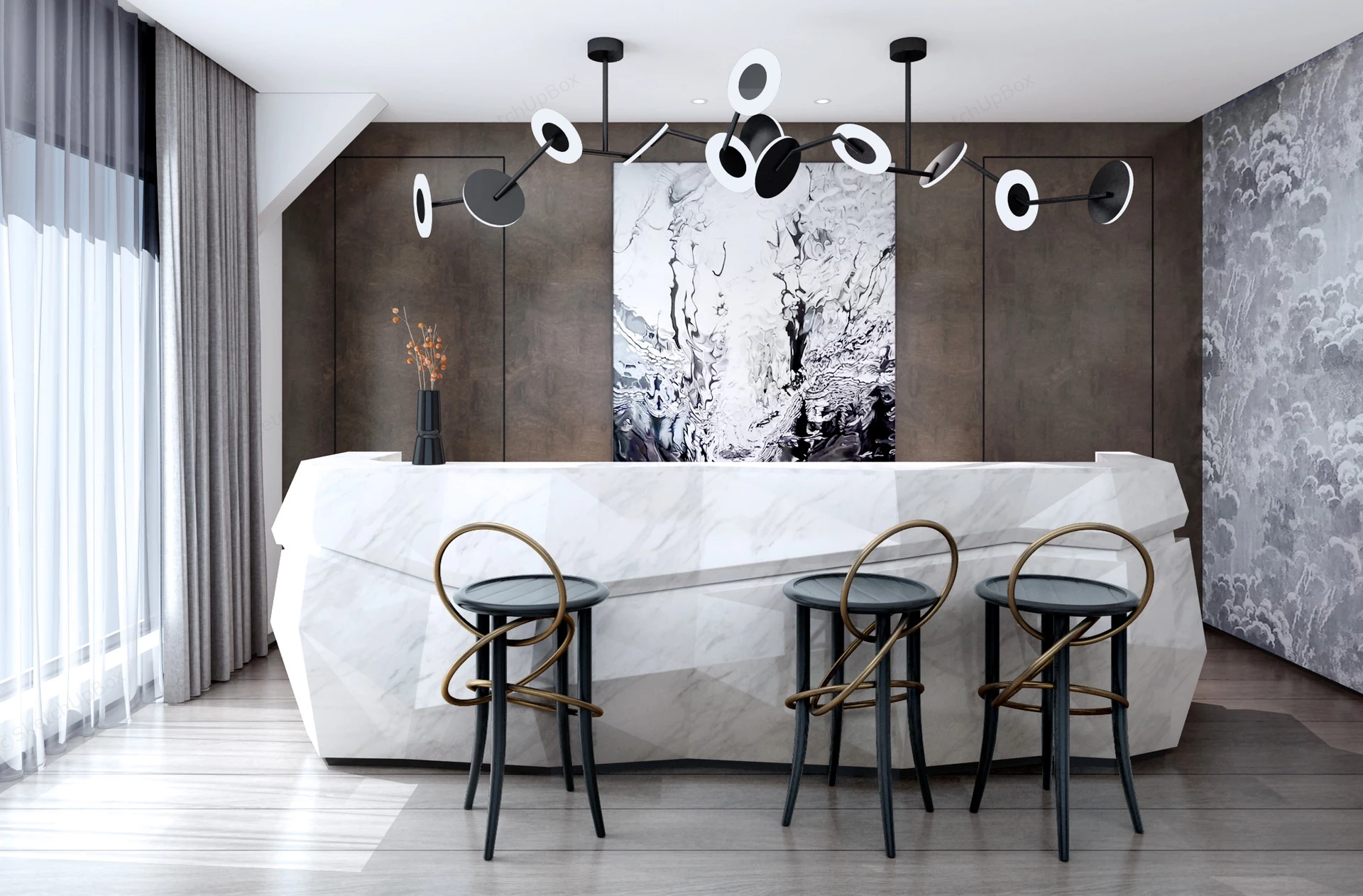 Creative Home Bar Design sketchup model preview - SketchupBox