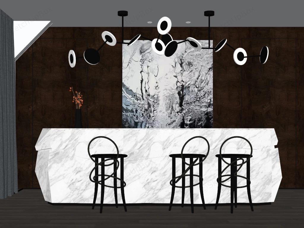 Creative Home Bar Design sketchup model preview - SketchupBox