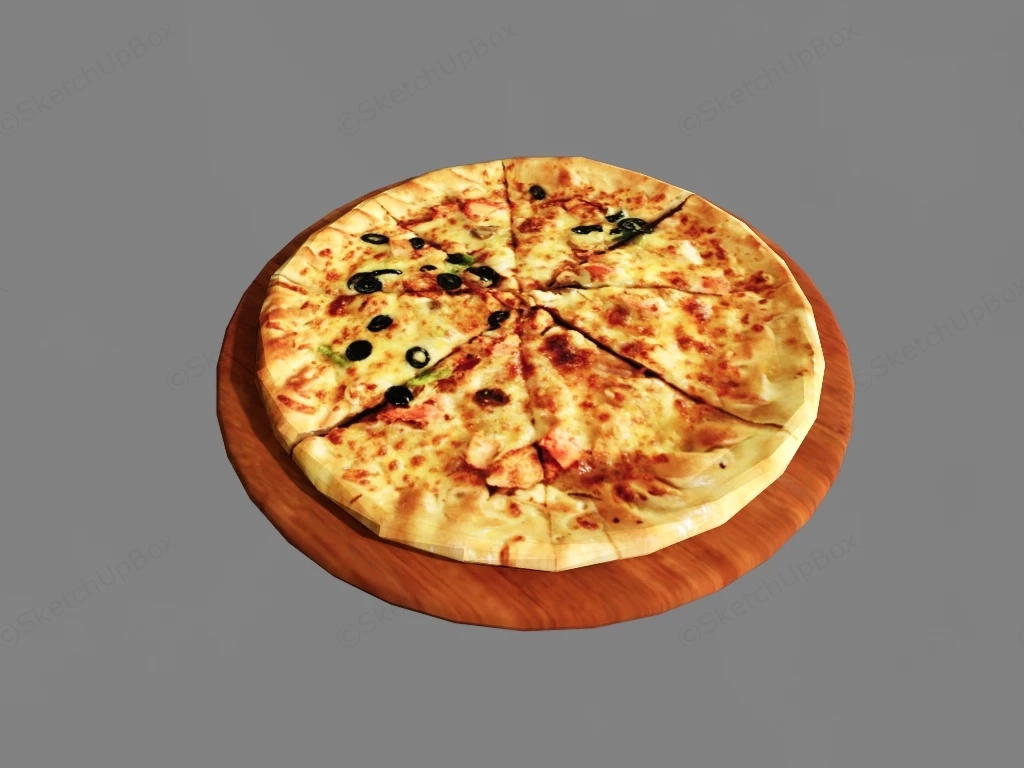 Cheesy Pizza sketchup model preview - SketchupBox