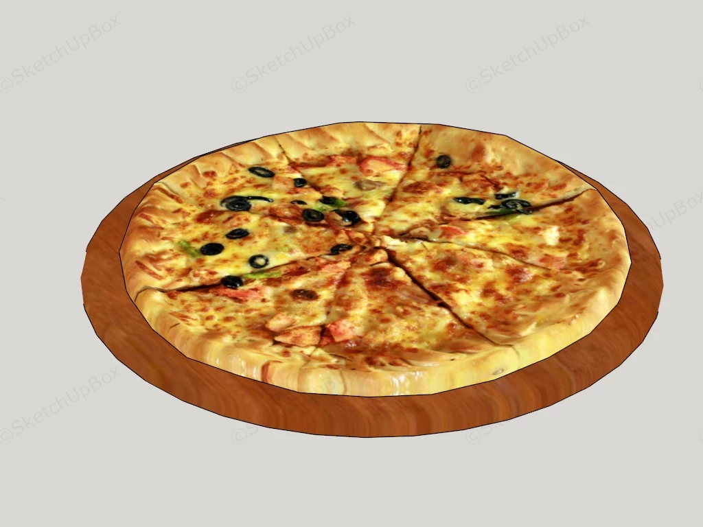 Cheesy Pizza sketchup model preview - SketchupBox