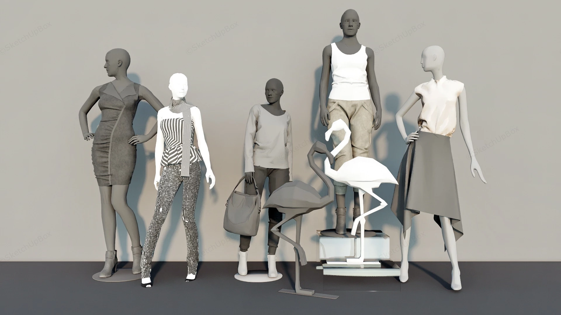Display Mannequins sketchup model preview - SketchupBox