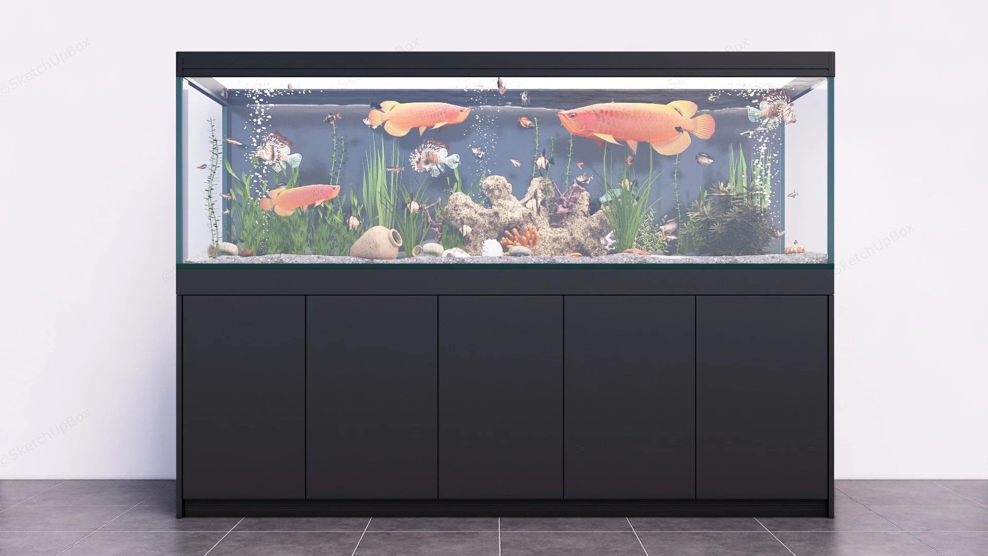 Arowana Fish Tank With Stand sketchup model preview - SketchupBox