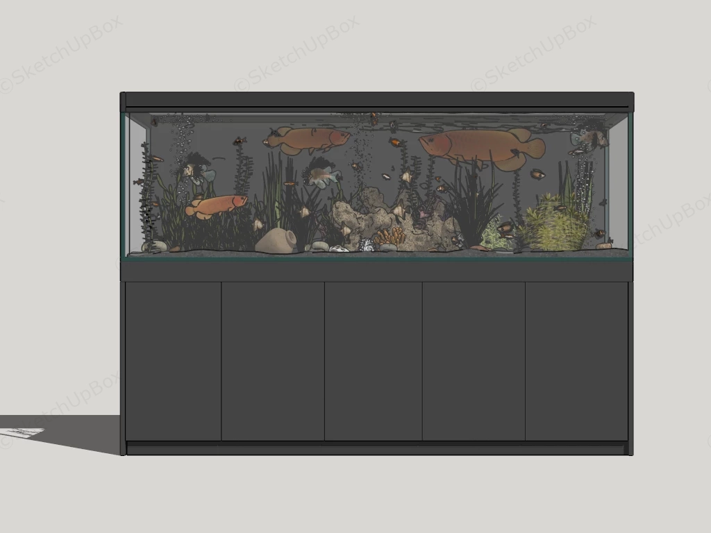 Arowana Fish Tank With Stand sketchup model preview - SketchupBox