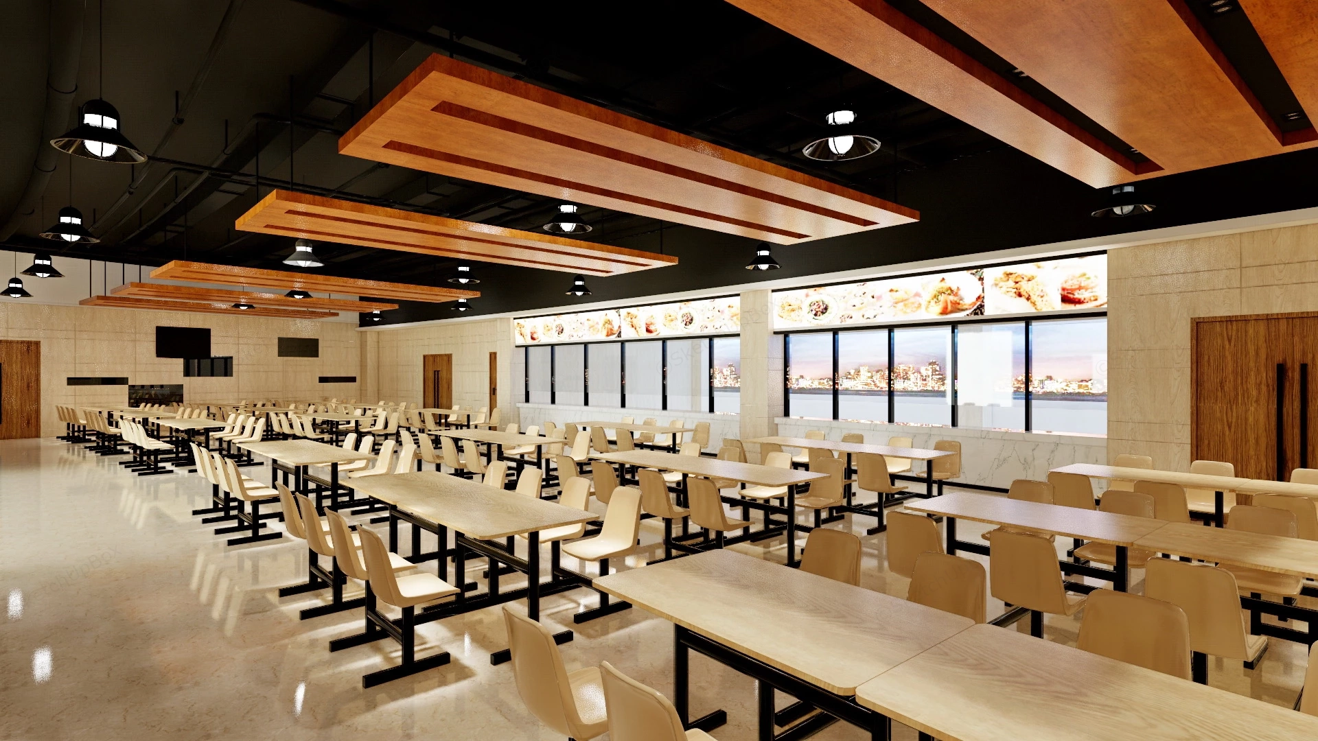 High School Canteen sketchup model preview - SketchupBox