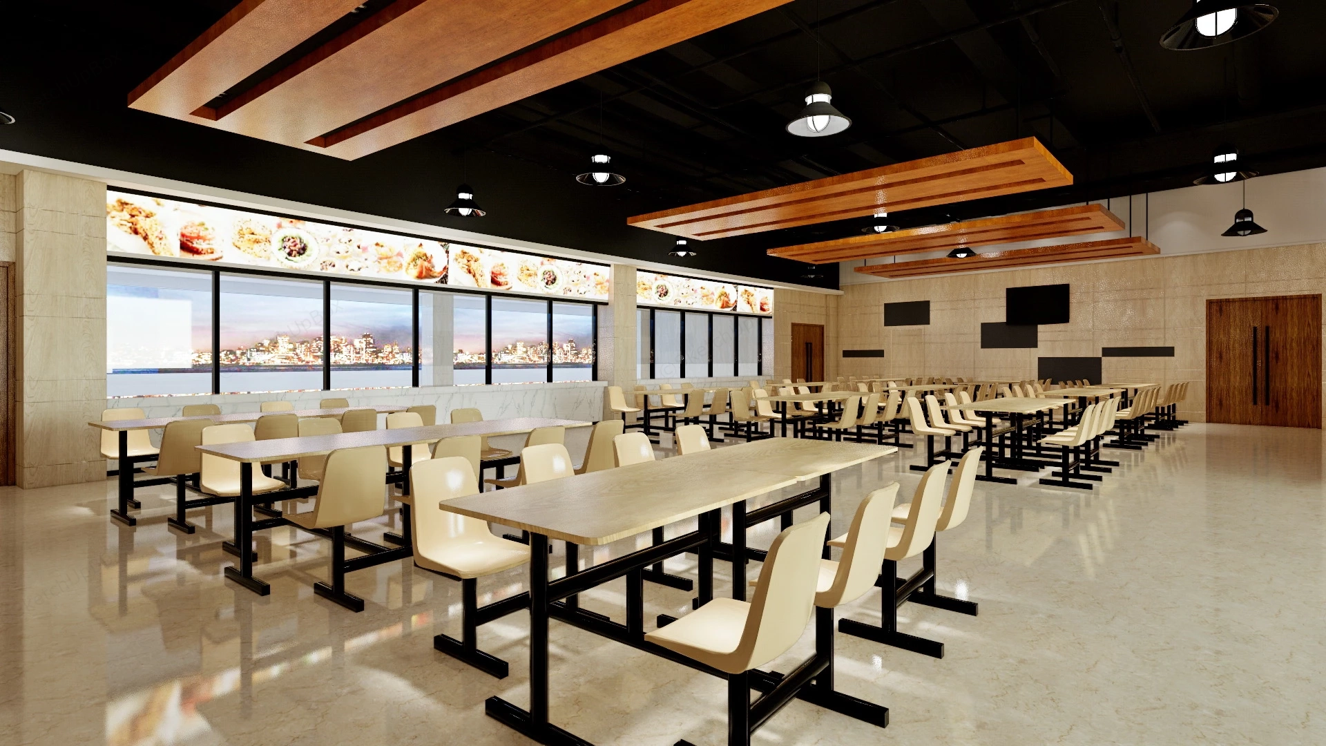 High School Canteen sketchup model preview - SketchupBox