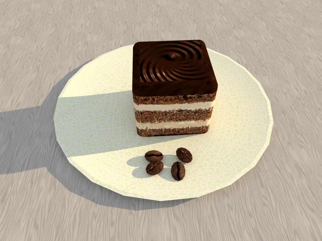 5 Layer Chocolate Cake sketchup model preview - SketchupBox