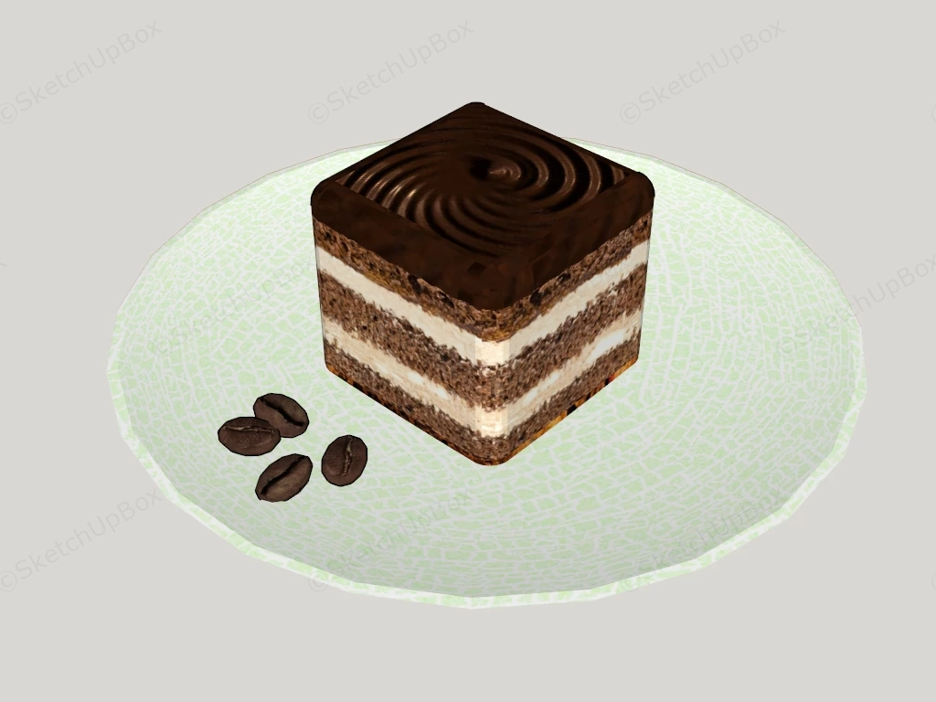 5 Layer Chocolate Cake sketchup model preview - SketchupBox