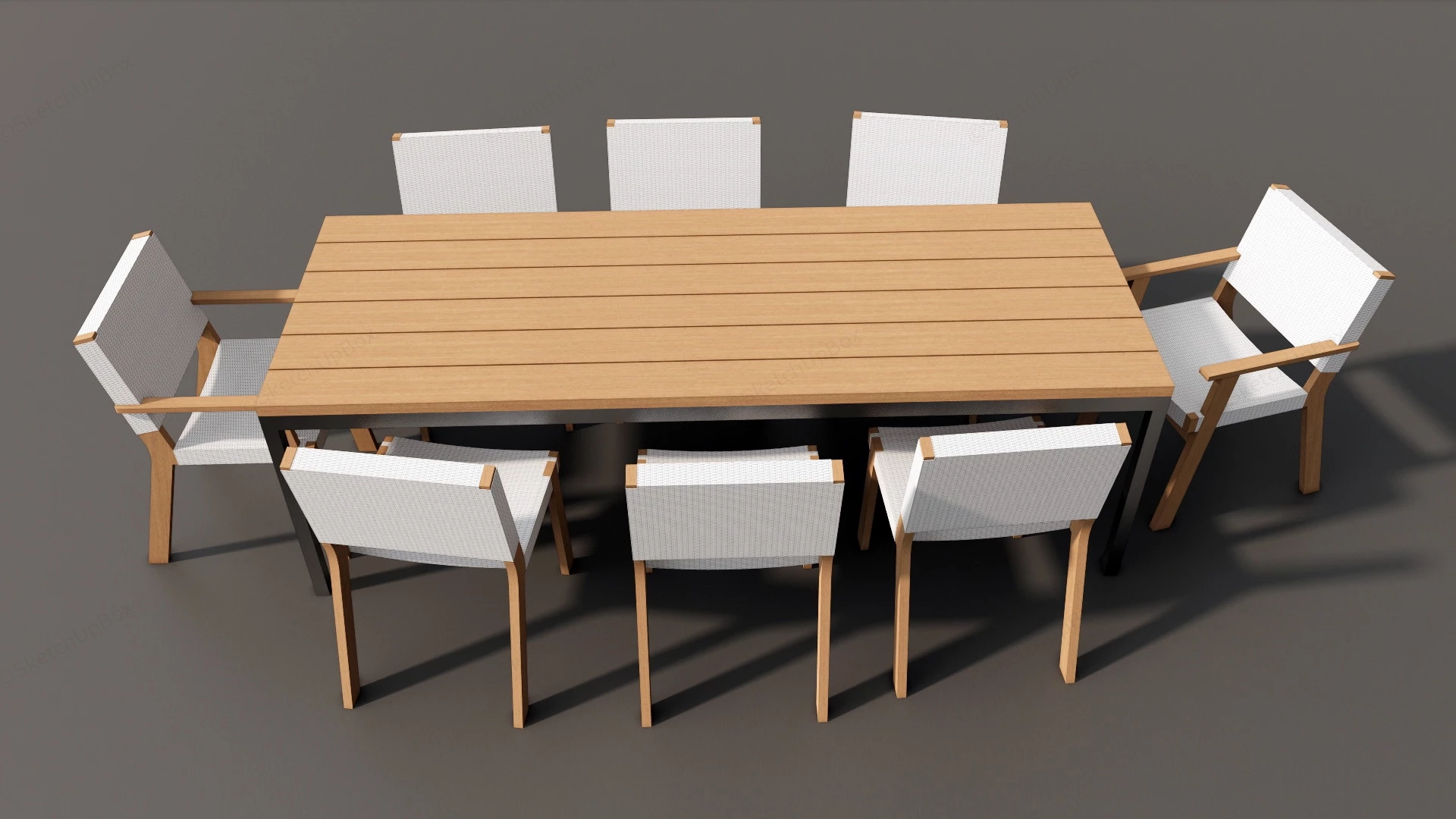 9 Piece Dining Set sketchup model preview - SketchupBox