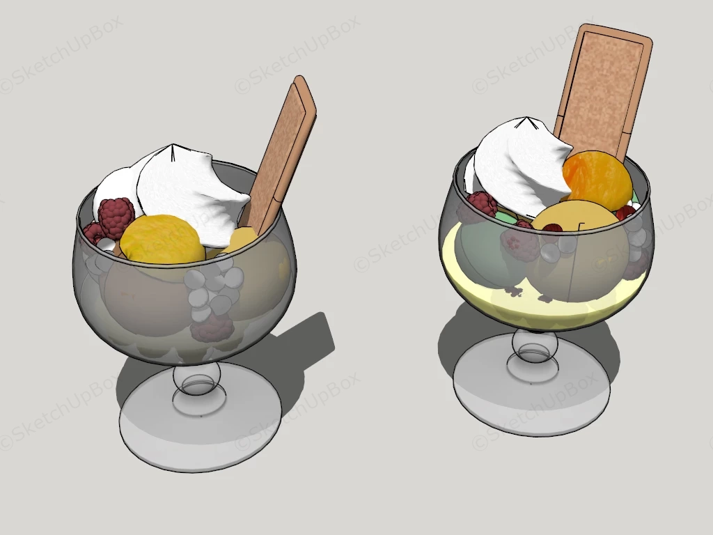 Glass Of Ice Cream sketchup model preview - SketchupBox