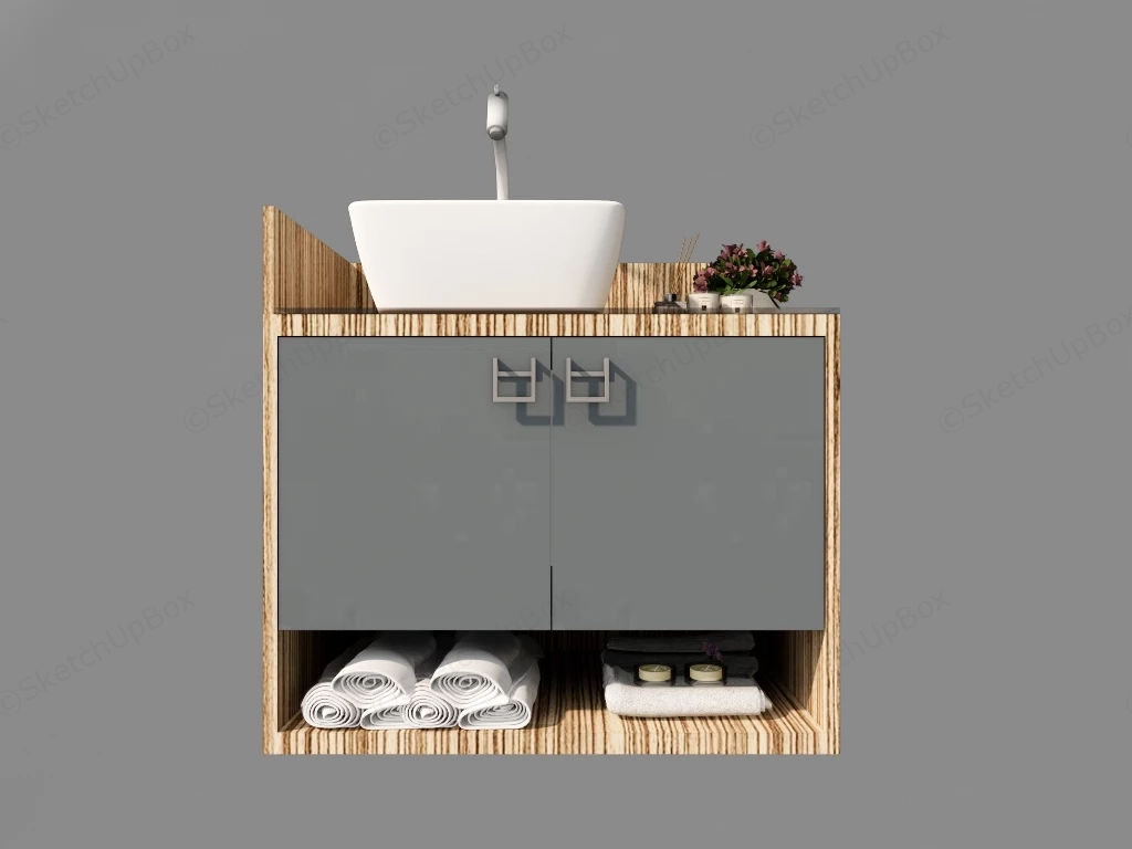 Bathroom Basin Sink Cabinet sketchup model preview - SketchupBox