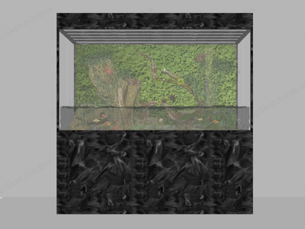 Driftwood Aquarium Fish Tank sketchup model preview - SketchupBox