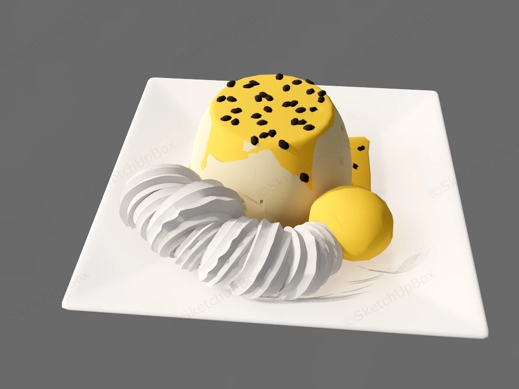Durian Cake sketchup model preview - SketchupBox