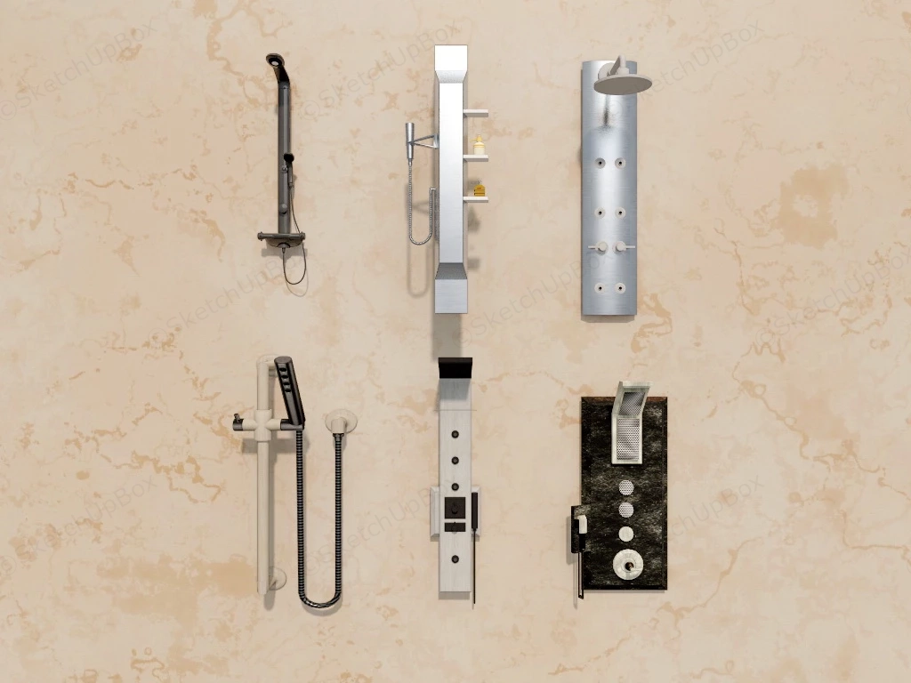 Bathroom Shower Panels sketchup model preview - SketchupBox