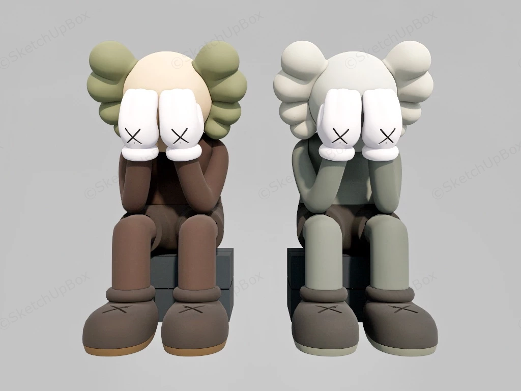 Kaws Figures sketchup model preview - SketchupBox