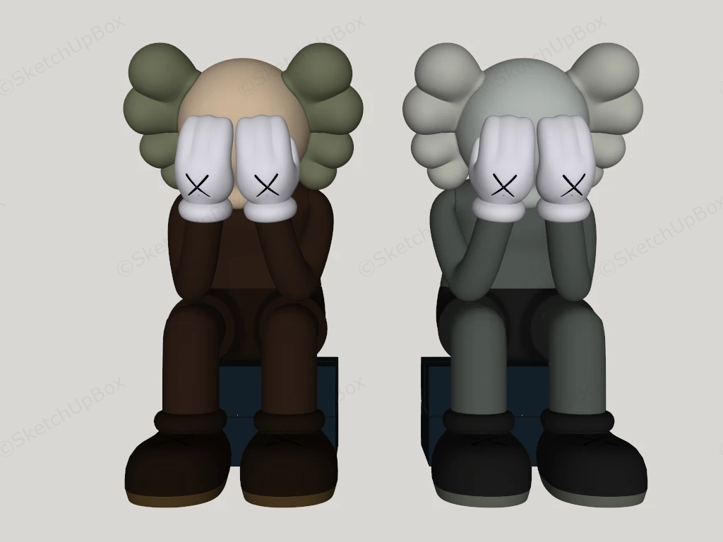 Kaws Figures sketchup model preview - SketchupBox