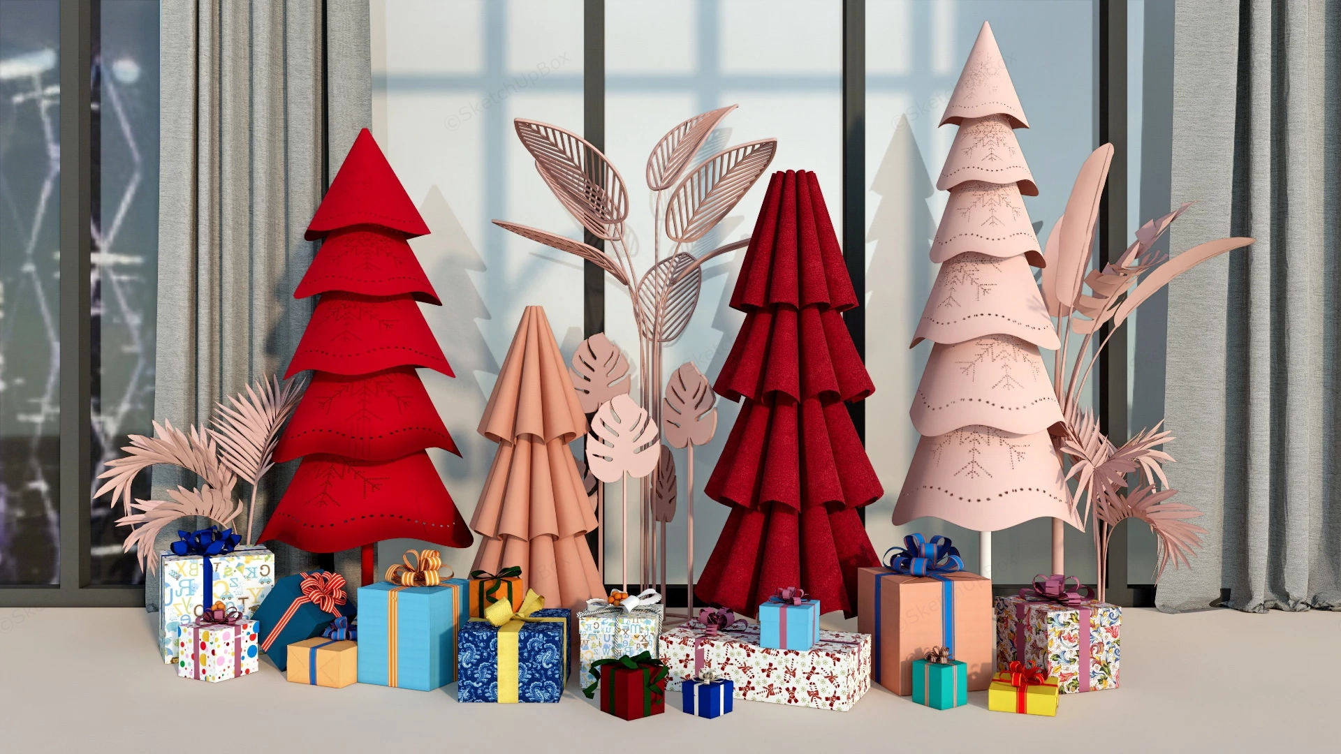 Christmas Gift Decoration sketchup model preview - SketchupBox