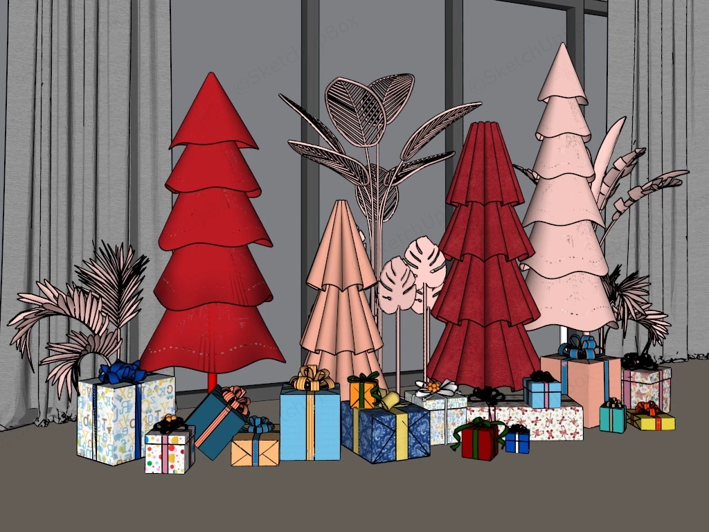 Christmas Gift Decoration sketchup model preview - SketchupBox