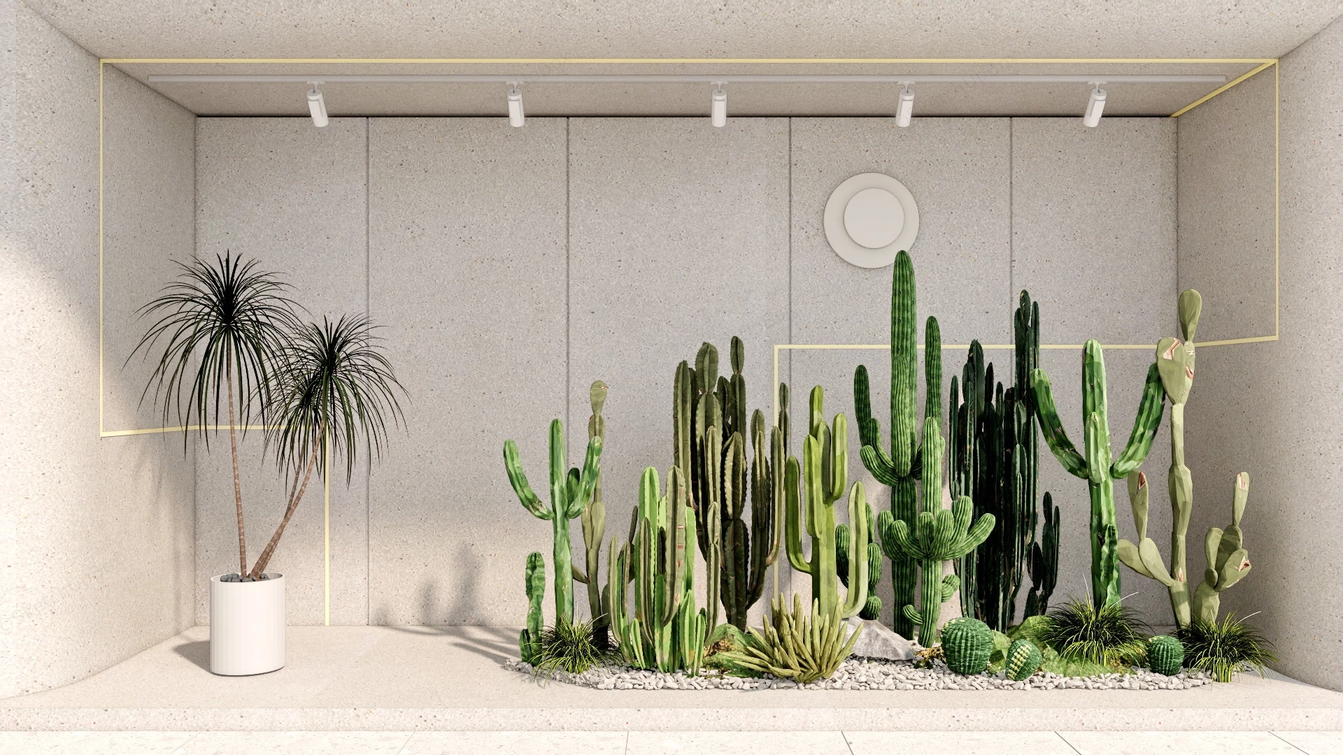 Indoor Cactus Garden sketchup model preview - SketchupBox