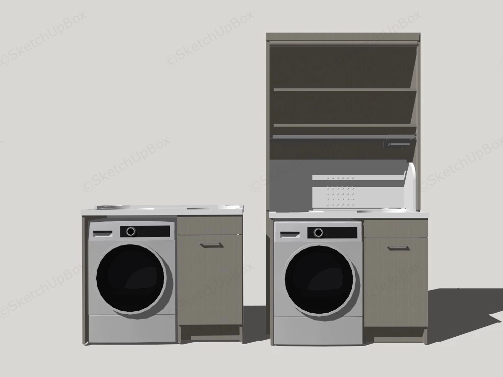 Washing Machine Cabinet sketchup model preview - SketchupBox