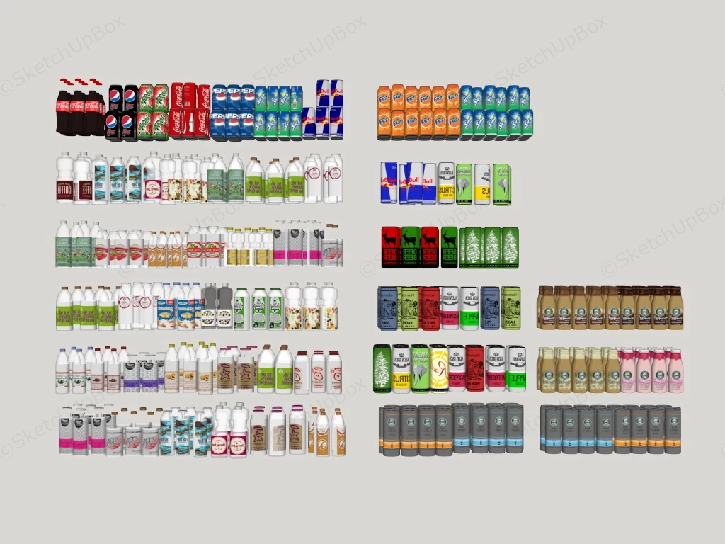 Bottled Water And Soft Drinks sketchup model preview - SketchupBox