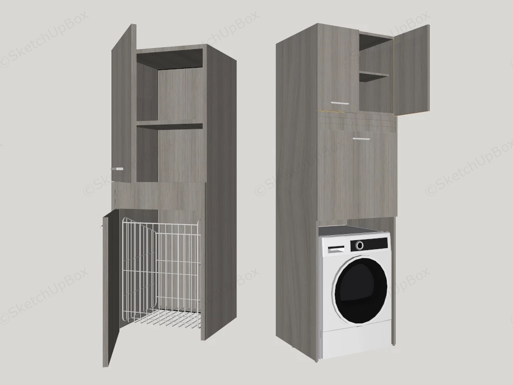 Laundry Room Storage Cabinet sketchup model preview - SketchupBox