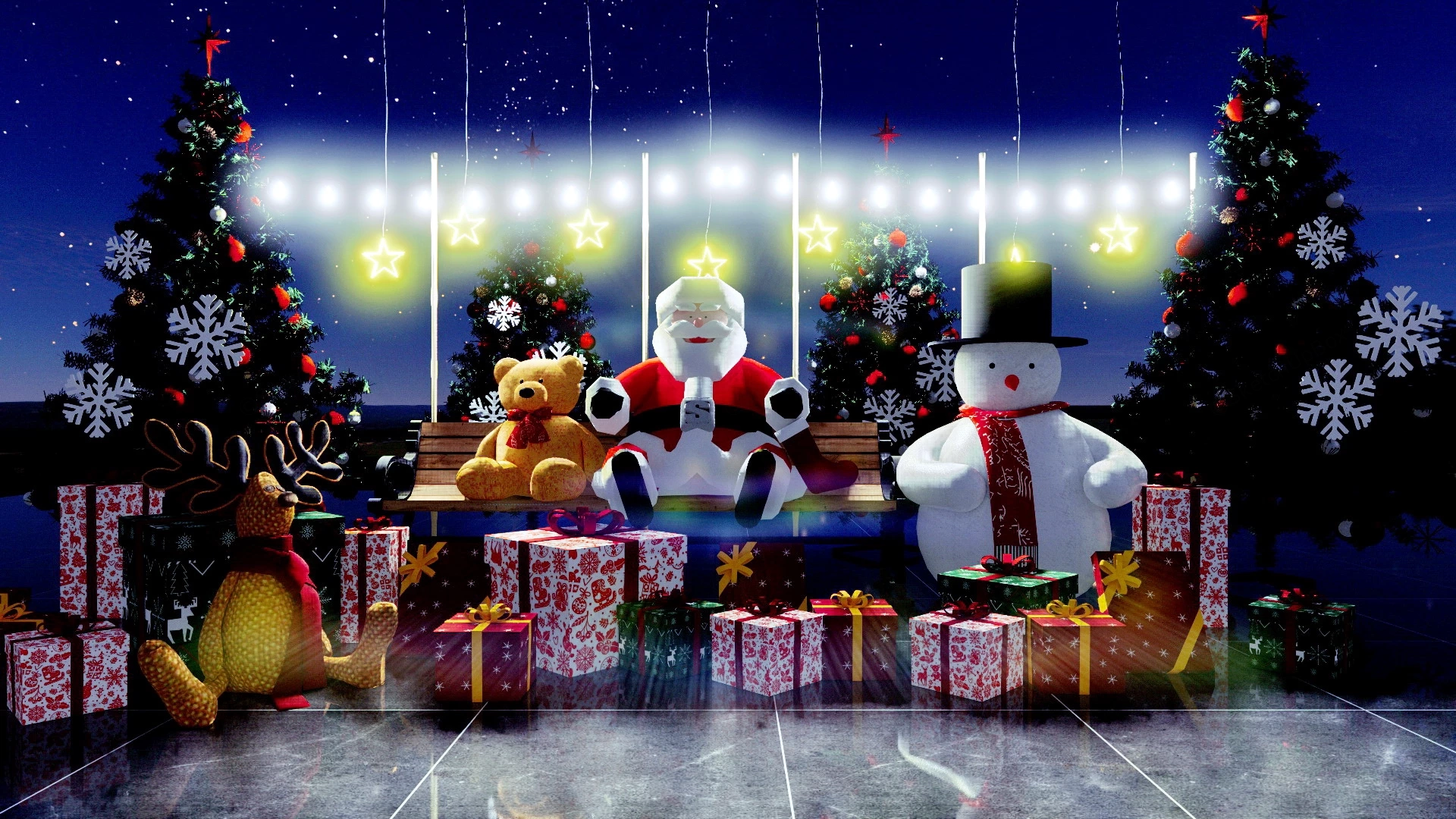 Christmas Mall Decoration Idea sketchup model preview - SketchupBox