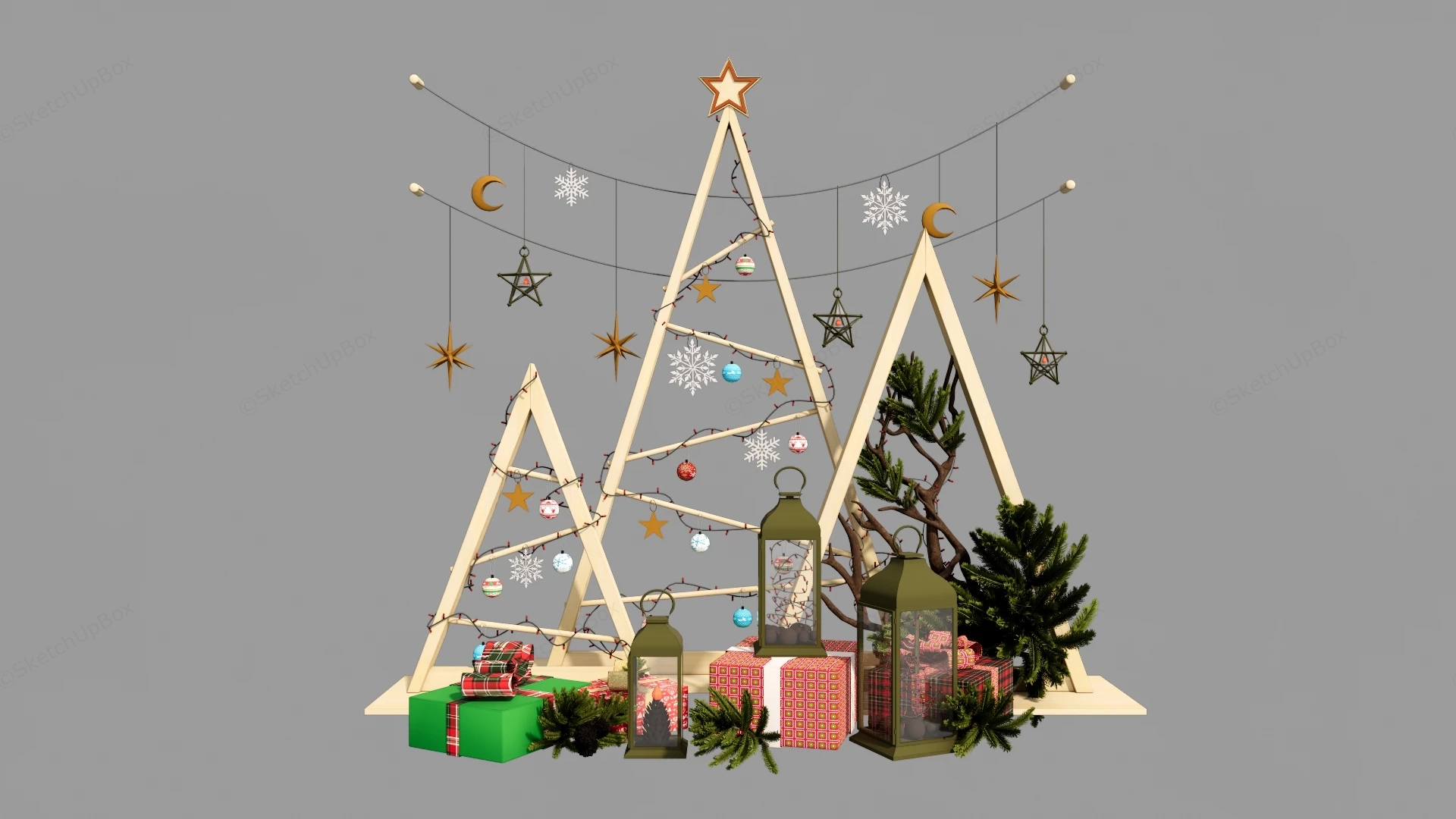 Commercial Holiday Decorations sketchup model preview - SketchupBox