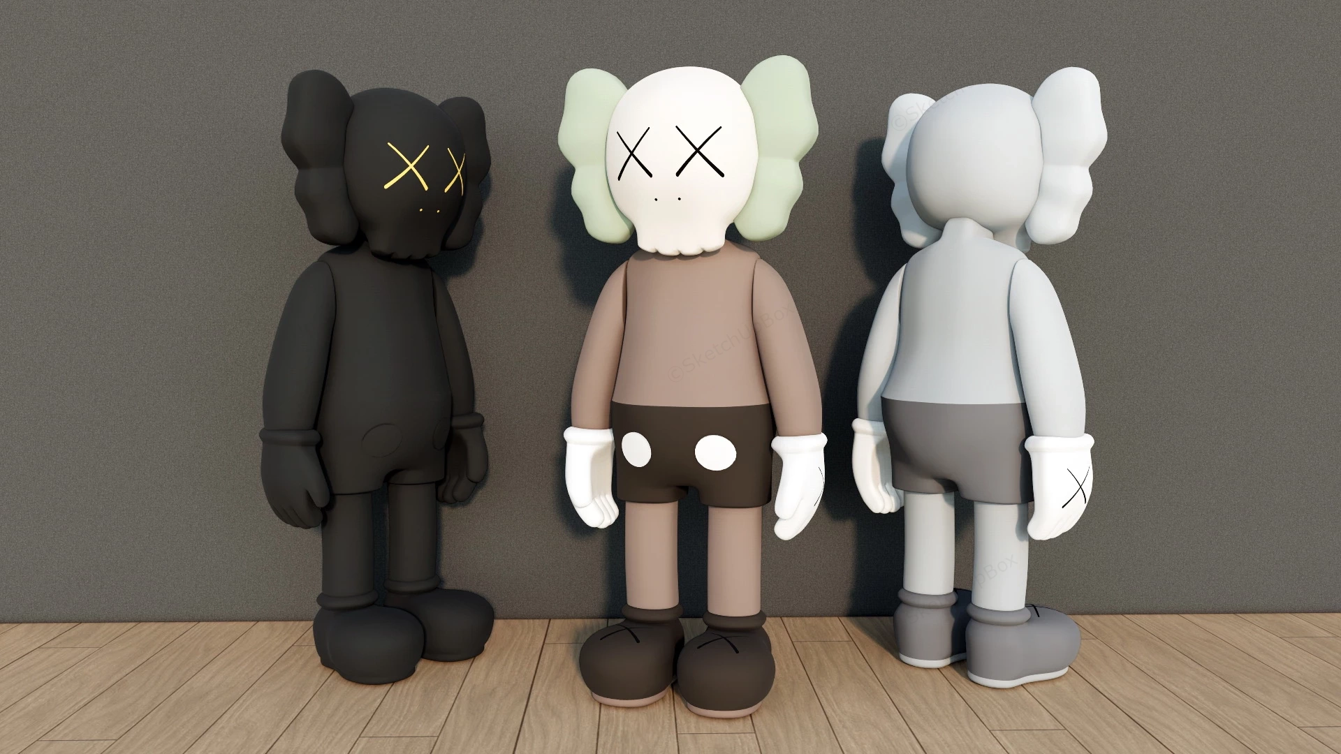 Kaws Companion Figures sketchup model preview - SketchupBox