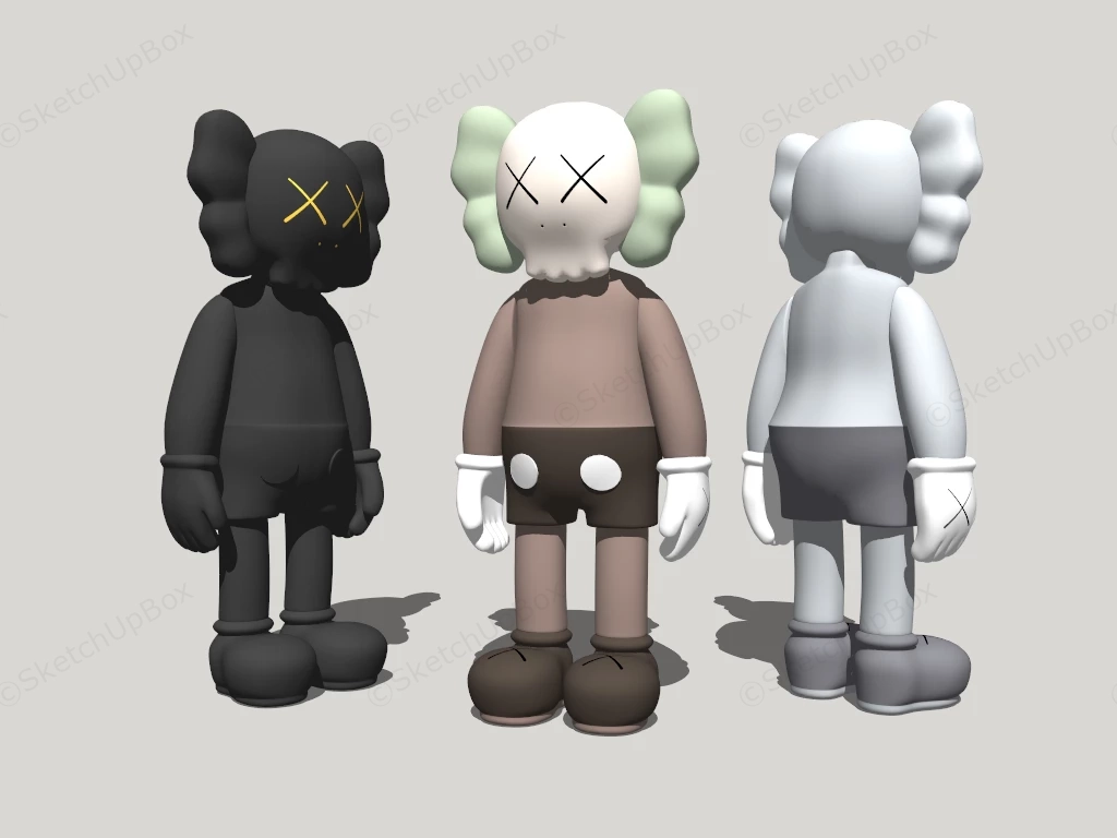 Kaws Companion Figures sketchup model preview - SketchupBox