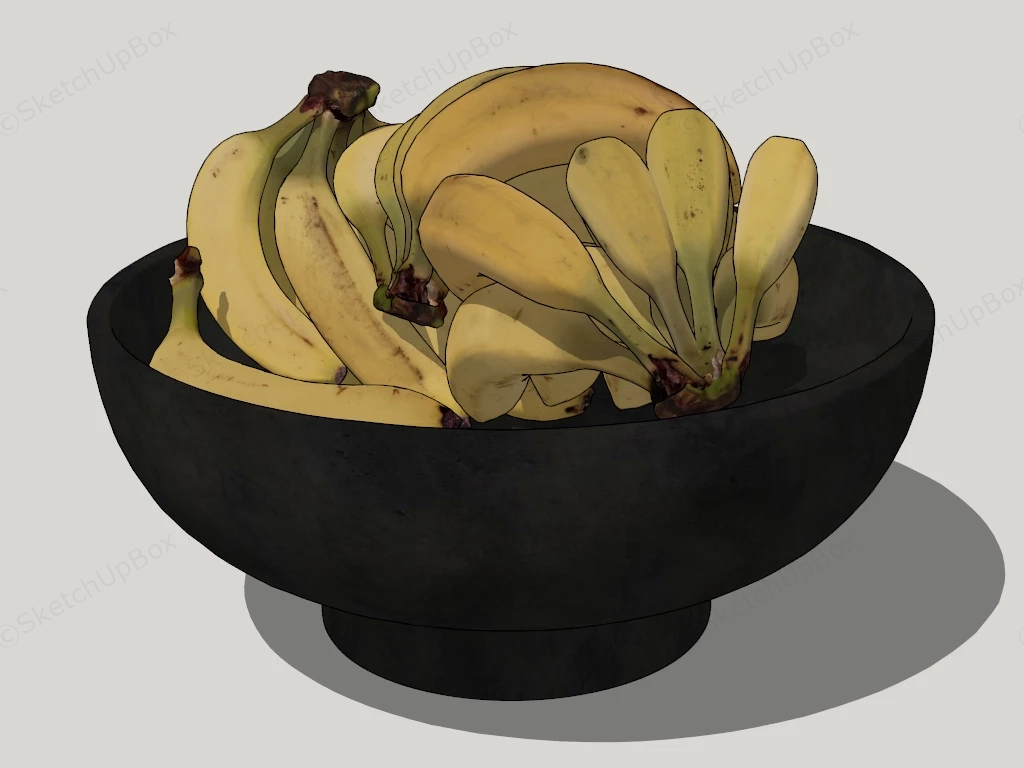 Bananas In Bowl sketchup model preview - SketchupBox