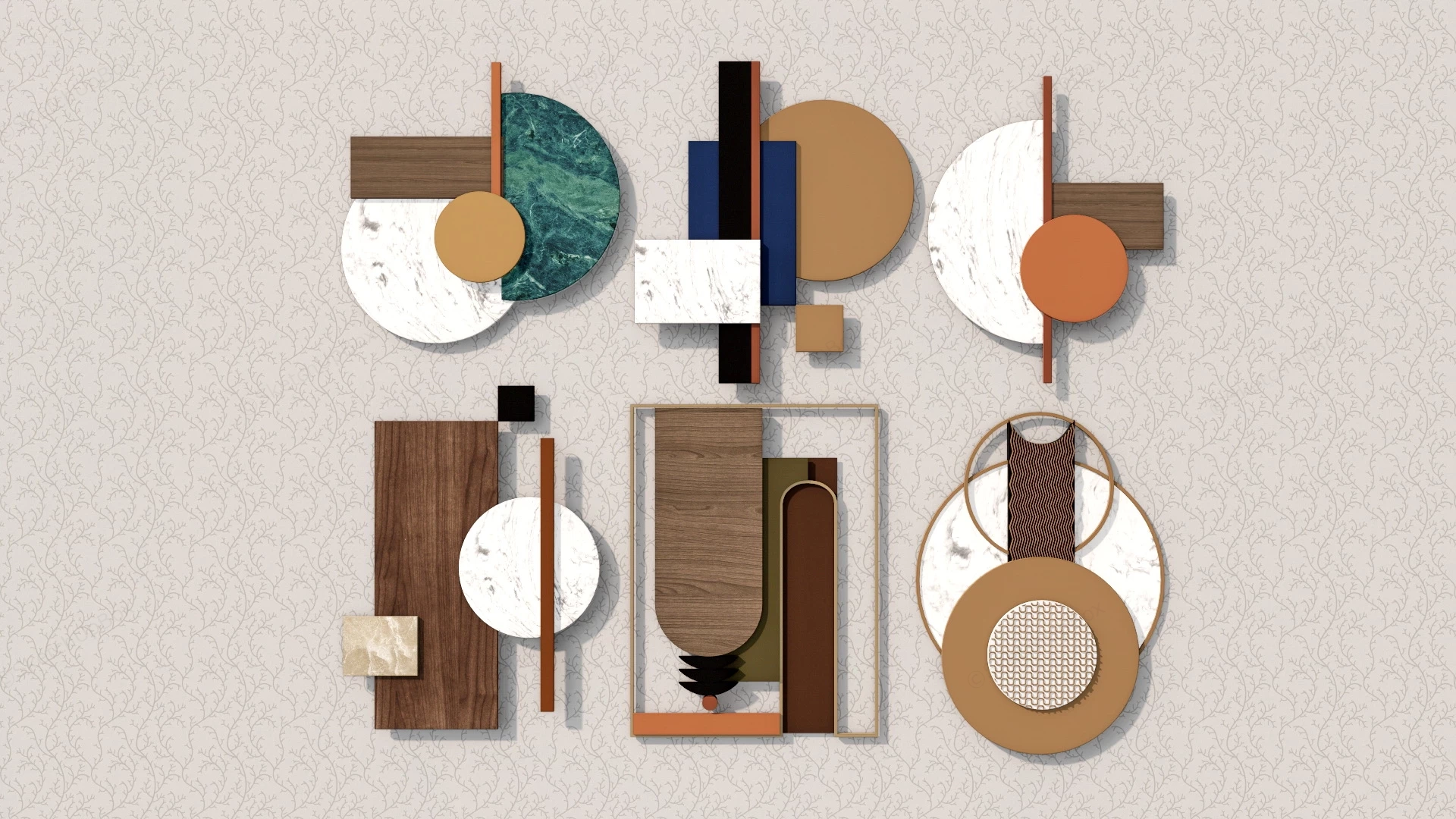 Living Room Wall Decor sketchup model preview - SketchupBox