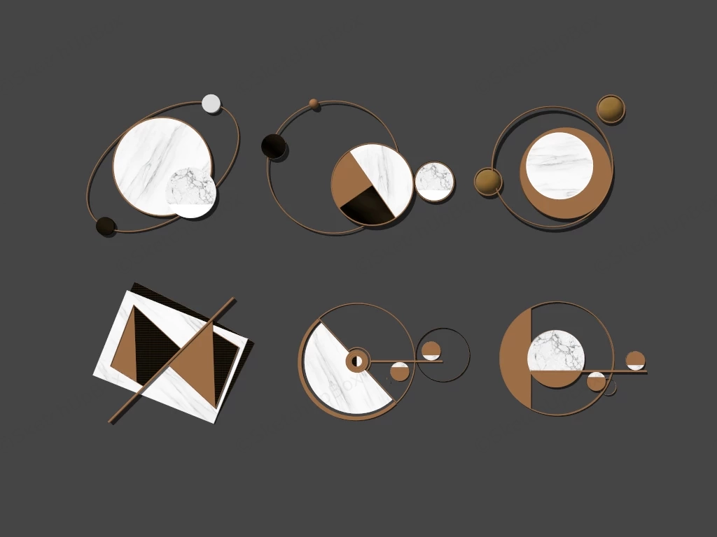 Round Wall Art Decor sketchup model preview - SketchupBox