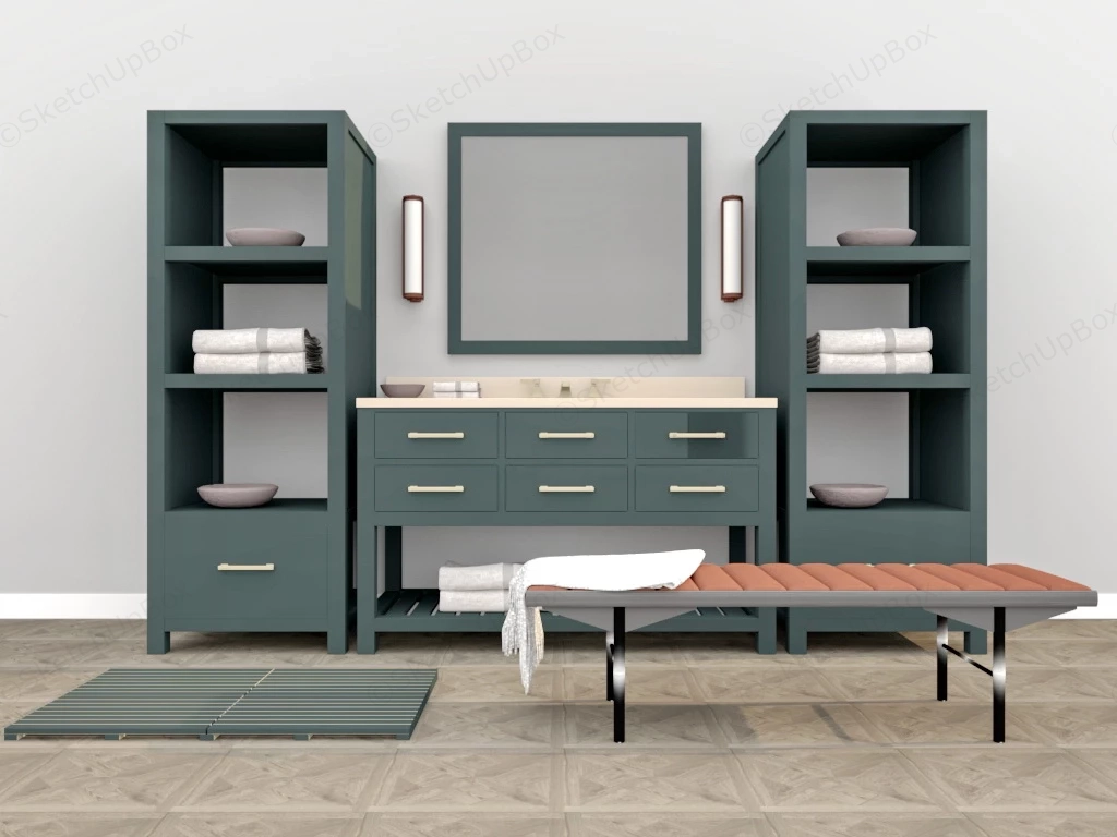 Bathroom Vanity And Cabinet Sets sketchup model preview - SketchupBox