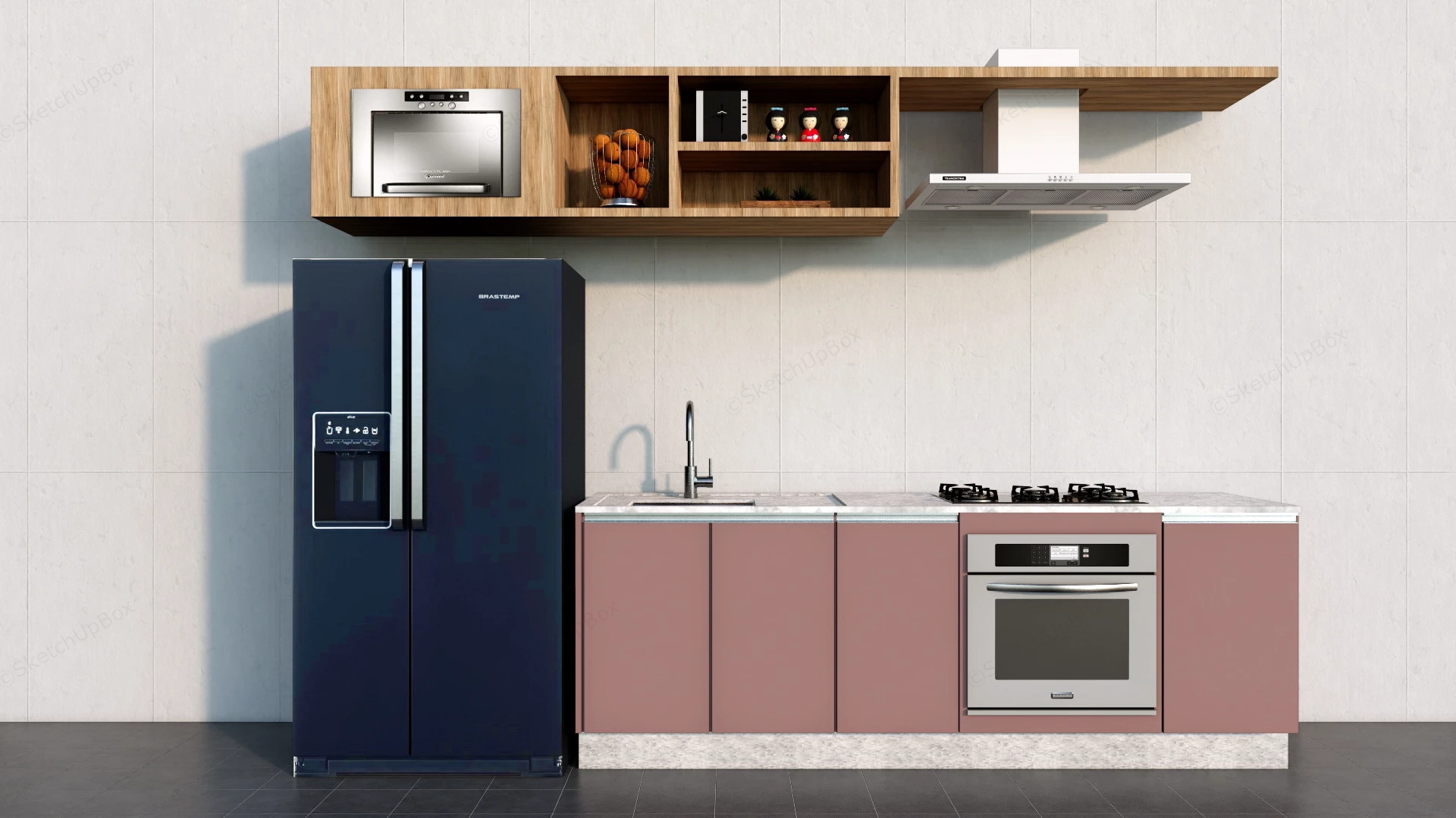 Studio Apartment Kitchen Idea sketchup model preview - SketchupBox