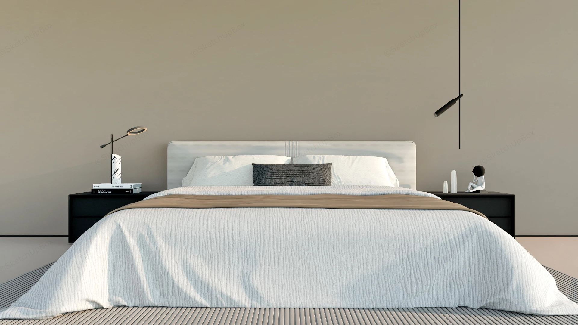 Minimalist Bedroom Set sketchup model preview - SketchupBox