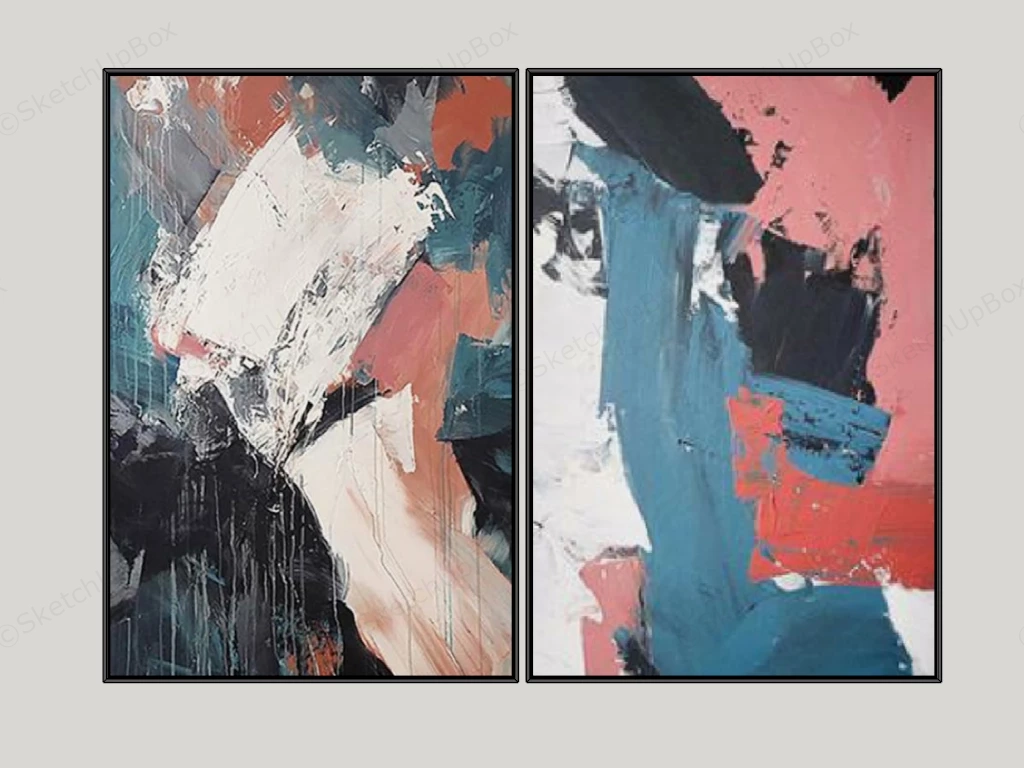 Framed Canvas Wall Art sketchup model preview - SketchupBox