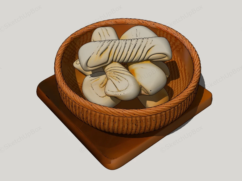 Steamed Twisted Rolls sketchup model preview - SketchupBox