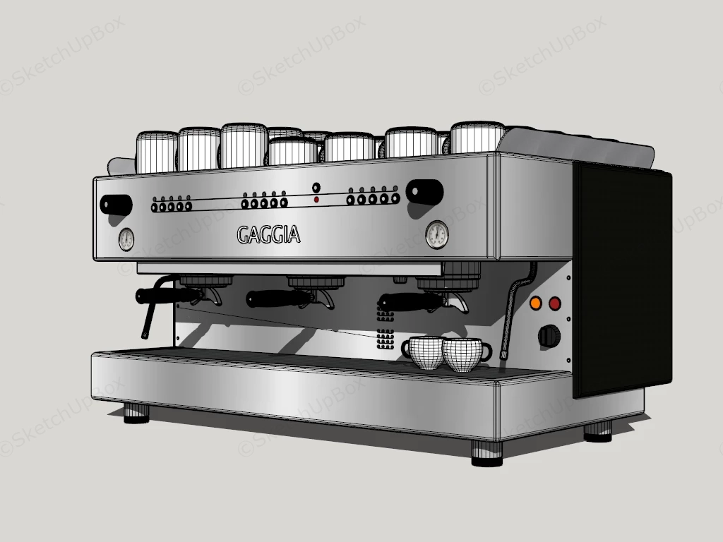 Gaggia Espresso Coffee Machine sketchup model preview - SketchupBox