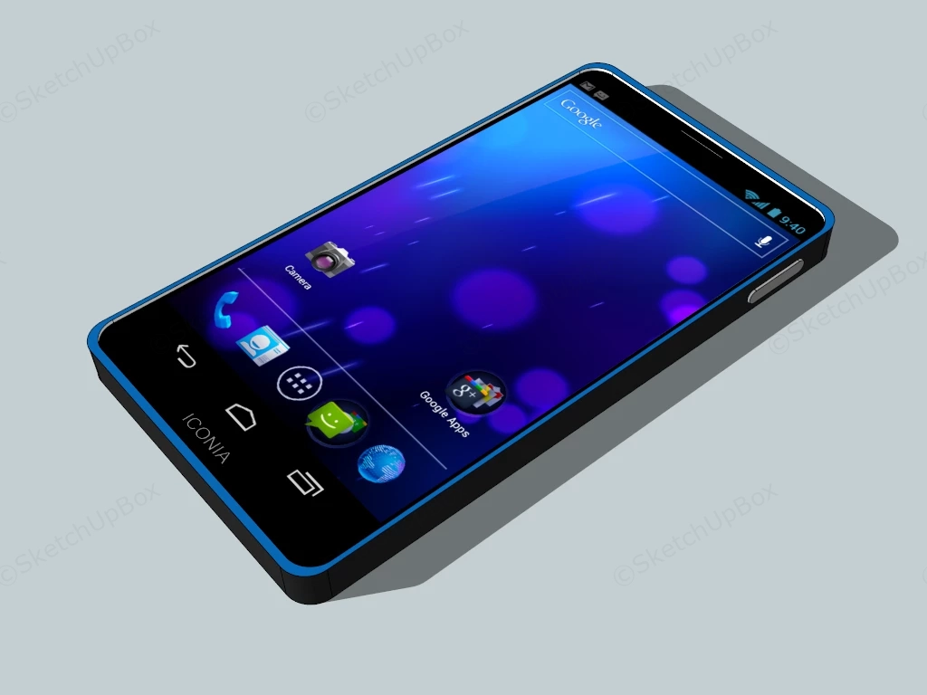 Acer Iconia Smartphone sketchup model preview - SketchupBox