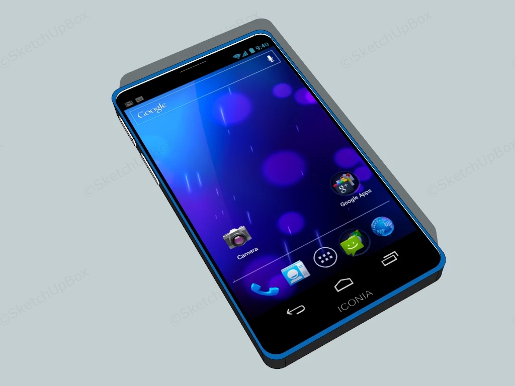 Acer Iconia Smartphone sketchup model preview - SketchupBox