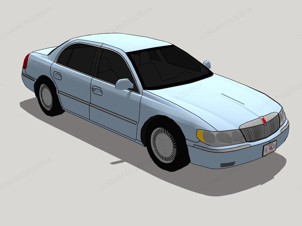 Lincoln Continental sketchup model preview - SketchupBox