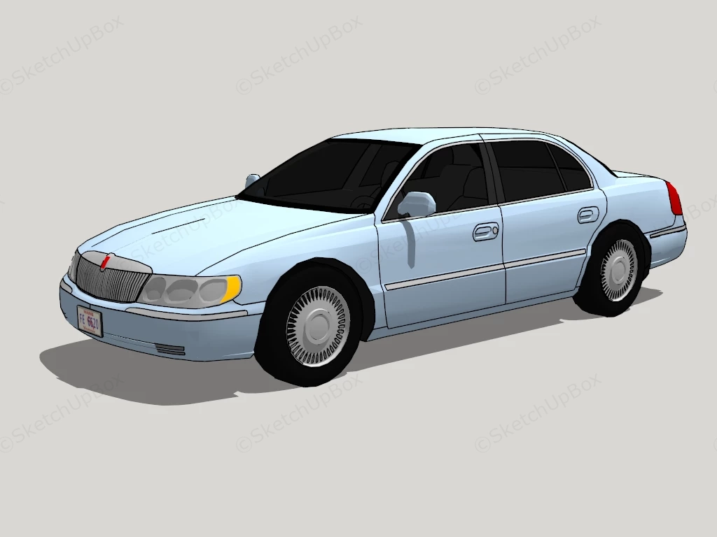 Lincoln Continental sketchup model preview - SketchupBox
