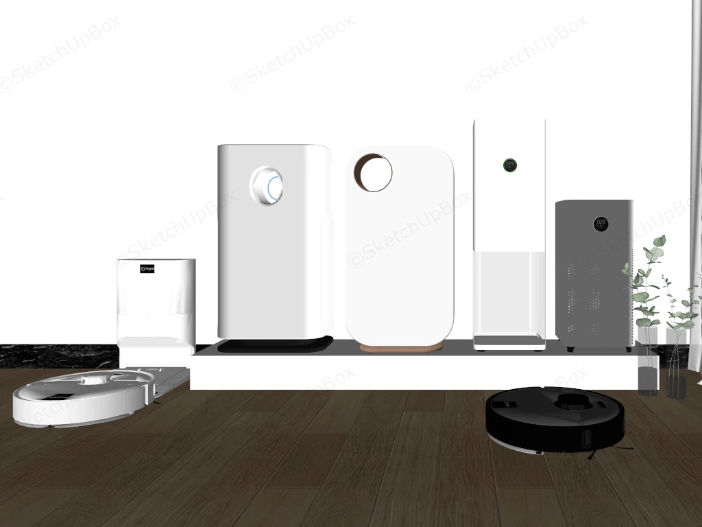 Vacuum Cleaner Humidifier And Air Purifier sketchup model preview - SketchupBox