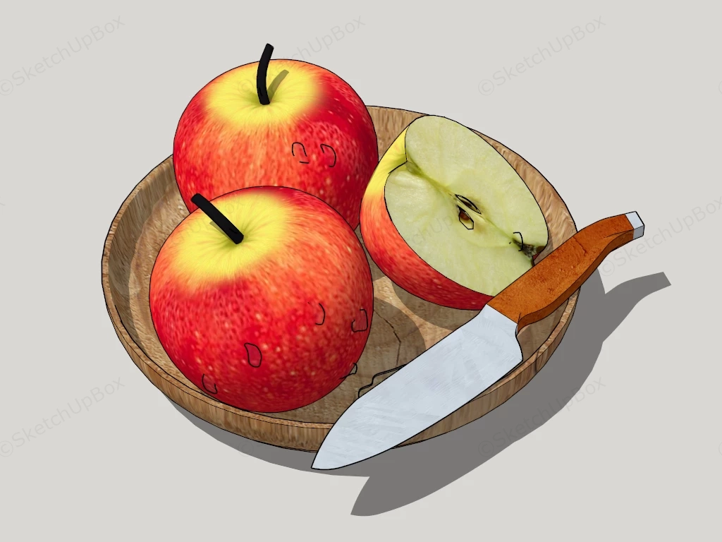 Apples And Knife sketchup model preview - SketchupBox