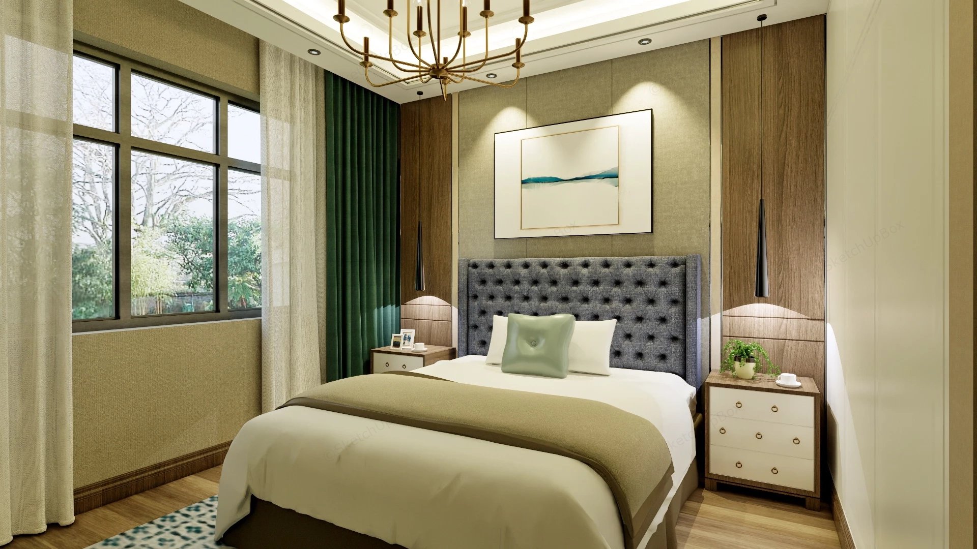 Small Bedroom Design sketchup model preview - SketchupBox