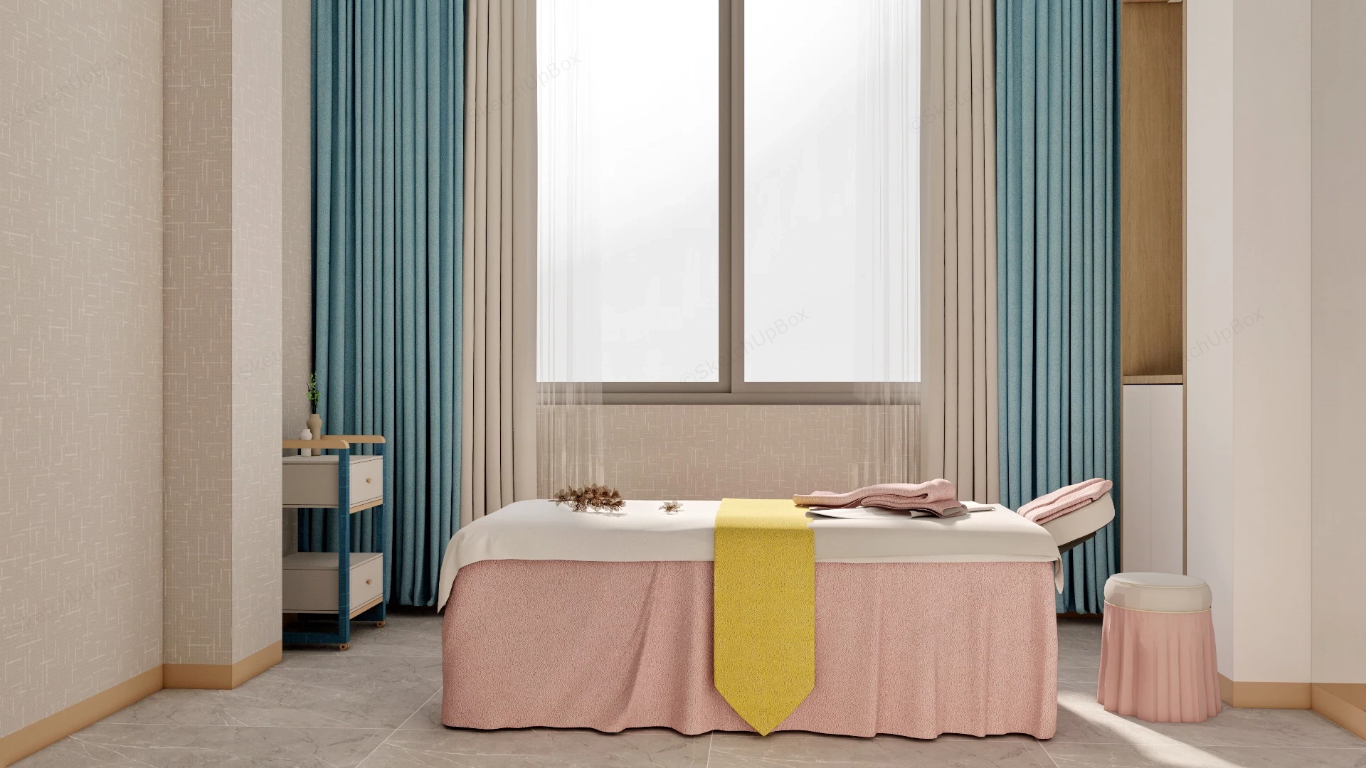 Small Spa Salon Interior Design sketchup model preview - SketchupBox